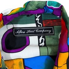 Load image into Gallery viewer, Vintage AFTERS SHIRT COMPANY Crazy Abstract Multi Coloured Open Collar Viscose Shirt
