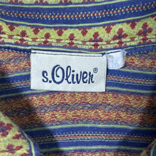 Load image into Gallery viewer, Vintage S.Oliver Crazy Abstract Patterned Striped Short Sleeve Cotton Shirt
