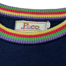 Load image into Gallery viewer, Vintage PACO Argyle Patterned Multi Colour Striped Knit Crewneck Sweater Jumper
