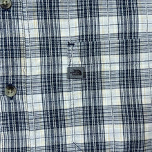 Load image into Gallery viewer, The North Face TNF Grey Check Utility Hiking Short Sleeve Cotton Shirt
