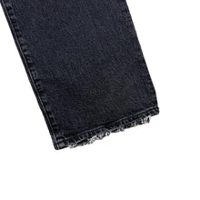 Load image into Gallery viewer, LEVI&#39;S &quot;Ribcage Straight&quot; Classic Black Frayed Cuff Straight Leg Denim Jeans
