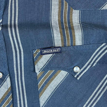 Load image into Gallery viewer, DICKIES Multi Striped Pearl Snap Popper Cowboy Western Shirt
