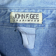 Load image into Gallery viewer, Vintage John F. Gee Cowboy Western Blue Denim Long Sleeve Shirt
