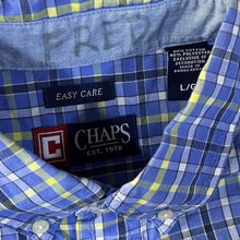 Load image into Gallery viewer, Early 00&#39;s CHAPS Classic Plaid Check Embroidered Mini Logo Short Sleeve Button-Up Shirt
