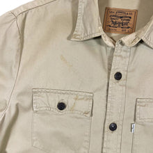 Load image into Gallery viewer, Vintage 90&#39;s LEVI&#39;S White Tab Made In Italy Beige Cotton Long Sleeve Over Shirt Jacket
