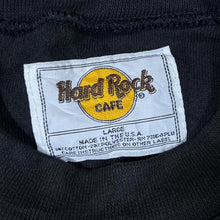 Load image into Gallery viewer, Vintage Hard Rock Cafe "New York" Embroidered Souvenir Logo Black Crewneck Sweatshirt
