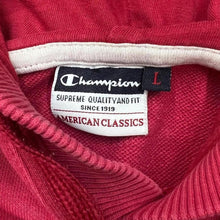 Load image into Gallery viewer, Champion American Classics Embroidered Big Spellout Red Pullover Hoodie
