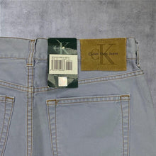 Load image into Gallery viewer, Deadstock Calvin Klein CK Jeans Bootcut Fit Zip Fly Lilac-Blue Denim Jeans

