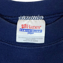 Load image into Gallery viewer, Early 00&#39;s Hanes BASKETBALL &quot;American Tradition&quot; Spellout Graphic Navy Blue Sweatshirt
