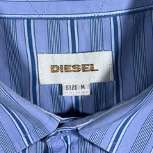 Load image into Gallery viewer, Diesel Western Style Blue Striped Cotton Popper Button Long Sleeve Shirt
