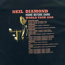 Load image into Gallery viewer, NEIL DIAMOND &quot;World Tour 2008&quot; Graphic Spellout Soft Pop Rock Music Band Tour T-Shirt
