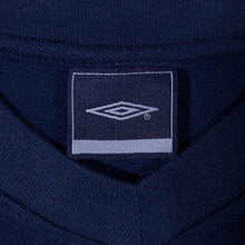 Load image into Gallery viewer, Umbro Classic Embroidered Mini Logo Navy Blue V-Neck T-Shirt
