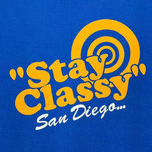 Load image into Gallery viewer, Hanes "Stay Classy San Diego" Anchorman Will Ferrel Movie Spellout Graphic T-Shirt
