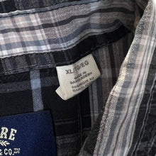 Load image into Gallery viewer, Levi&#39;s Signature Cowboy Western Black Blue Grey Check Popper Button Long Sleeve Shirt
