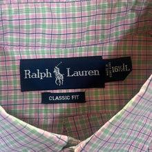 Load image into Gallery viewer, Vintage Ralph Lauren &quot;Classic Fit&quot; Baby Pink Check Long Sleeve Button-Up Cotton Shirt
