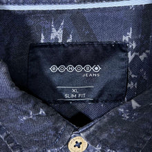Load image into Gallery viewer, Bonobo Jeans Crazy Aztec Patterned Navy Blue Cotton Long Sleeve Shirt
