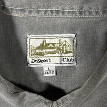 Load image into Gallery viewer, Vintage DeSigner&#39;s Club Embroidered Grey Cowboy Western Cotton Long Sleeve Shirt
