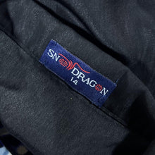 Load image into Gallery viewer, Early 00's Snow Dragon Goth Y2K Flaming Dragon Car Graphic Open Collar Shirt
