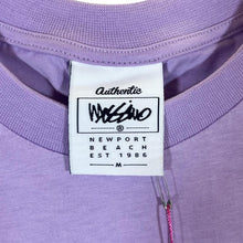 Load image into Gallery viewer, MOSSIMO Cartoon Alien Rave Skater Logo Graphic Purple T-Shirt
