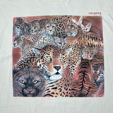 Load image into Gallery viewer, Vintage 90’s PURE ART “Respect” Big Cat Animal Nature Wildlife Graphic Single Stitch T-Shirt
