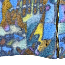 Load image into Gallery viewer, Vintage Crazy Abstract Patterned Zip Fleece Sweatshirt
