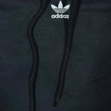 Load image into Gallery viewer, ADIDAS Three Stripe Embroidered Mini Centre Logo Black Cropped Hoodie
