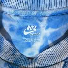 Load image into Gallery viewer, NIKE Classic Embroidered Mini Logo Blue Tie Dye Crewneck Sweatshirt
