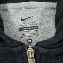 Load image into Gallery viewer, NIKE Classic Embroidered Mini Swoosh Logo Black Zip Hoodie
