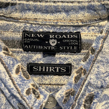 Load image into Gallery viewer, Vintage New Roads Crazy Abstract Patterned Short Sleeve Flannel Cotton Shirt
