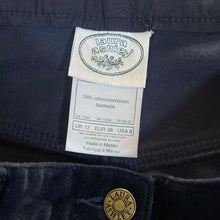 Load image into Gallery viewer, Early 00&#39;s LAURA ASHLEY Classic Navy Blue Velour Corduroy Cord Slim Fit Trousers
