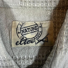 Load image into Gallery viewer, Vintage 90's NATURE ELTER Grey Check Patterned Short Sleeve Flannel Shirt
