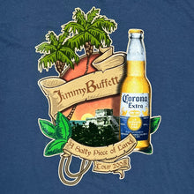 Load image into Gallery viewer, Early 00&#39;s JIMMY BUFFETT &quot;A Salty Piece Of Land Tour 2005&quot; Souvenir Graphic Music Band T-Shirt
