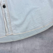 Load image into Gallery viewer, Vintage Stars &amp; Stripes Cowboy Western Embroidered Aztec White Grey Long Sleeve Shirt
