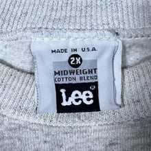 Load image into Gallery viewer, Vintage Lee "Metamora Athletic Dept." Made In USA Grey Distressed Sweatshirt
