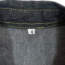 Load image into Gallery viewer, Vintage Cowboy Western Panelled Black Denim Popper Long Sleeve Shirt

