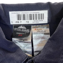 Load image into Gallery viewer, Steel Guard Essentials FR Cat 2 Dark Navy Cotton Nylon Long Sleeve Work Shirt
