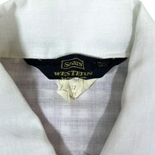 Load image into Gallery viewer, Vintage Sears Western Wear Pearl Snap Popper Red Check White Long Sleeve Shirt
