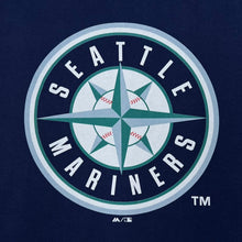 Load image into Gallery viewer, MLB Seattle Mariners Big Logo Spellout Baseball Graphic Navy Blue T-Shirt
