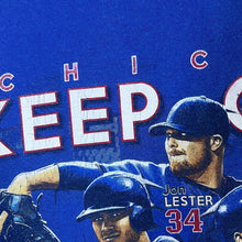 Load image into Gallery viewer, MLB CHICAGO CUBS &quot;Keep Calm And Carry On&quot; Baseball Graphic Blue T-Shirt
