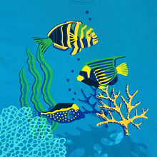 Load image into Gallery viewer, Vintage 90&#39;s HANES Tropical Fish Wildlife Graphic Blue Single Stitch T-Shirt
