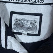Load image into Gallery viewer, Cotton Traders New Zealand All Blacks Long Sleeve Black Cotton Rugby Polo Shirt

