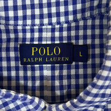 Load image into Gallery viewer, Polo Ralph Lauren Blue White Plaid Check Long Sleeve Button-Up Cotton Shirt
