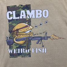 Load image into Gallery viewer, Weird Fish "Clambo" Novelty Graphic Faded Light Brown Cotton T-Shirt
