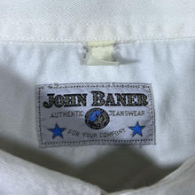 Load image into Gallery viewer, Vintage John Baner Cowboy Western Lace Panel White Cotton Long Sleeve Popper Shirt
