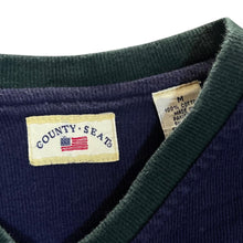 Load image into Gallery viewer, Vintage 90&#39;s County Seat Multi Colour Block V-Neck Sweatshirt
