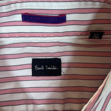 Load image into Gallery viewer, PAUL SMITH Made In Italy Pink White Striped Long Sleeve Cotton Shirt
