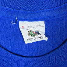 Load image into Gallery viewer, Vintage FRUIT OF THE LOOM Classic Mini Logo Graphic Blue Single Stitch T-Shirt
