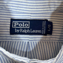 Load image into Gallery viewer, Early 00&#39;s POLO RALPH LAUREN Embroidered Mini Logo Striped Long Sleeve Button-Up Cotton Shirt
