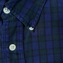 Load image into Gallery viewer, Vintage Tommy Hilfiger Navy Green Tartan Check Crest Logo Long Sleeve Button-Down Shirt
