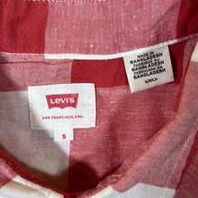 Load image into Gallery viewer, Levi&#39;s Cowboy Western Red White Check Long Sleeve Popper Cotton Linen Shirt
